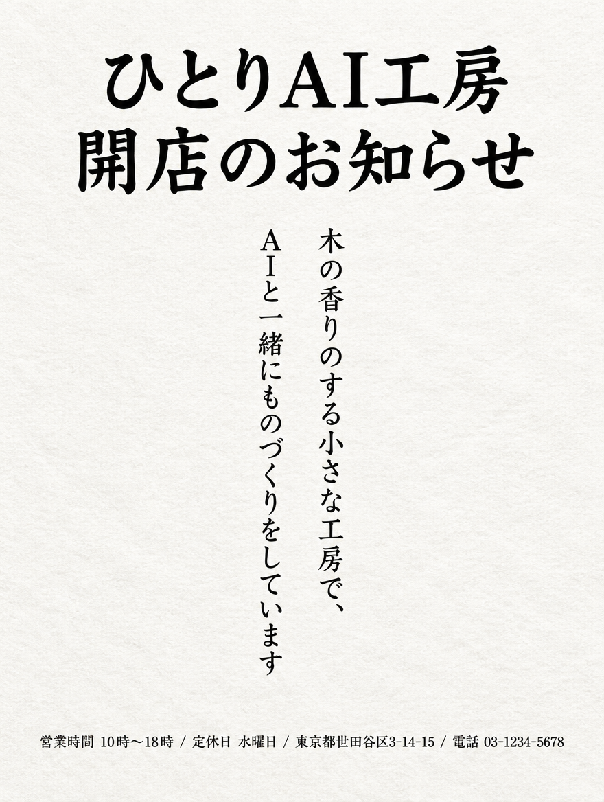GPT Image 2.5 Flareで作った日本語の縦長ポスター